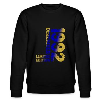 1992 Dezember Limited Edition 31. Geburtstag Deko - Stanley/Stella Unisex Bio-Sweatshirt CHANGER  - Schwarz - Vorne - Nik (191cm) & Marisol (170cm)