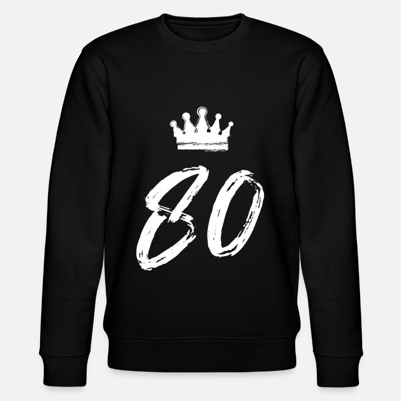 80 Number crown - Stanley/Stella CHANGER Unisex Organic Sweatshirt - black