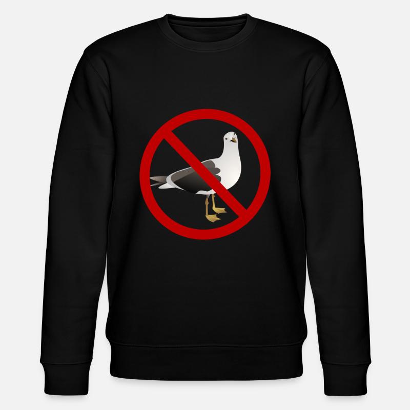 Ich hasse Möwen - Stanley/Stella Unisex Bio-Sweatshirt CHANGER  - Schwarz