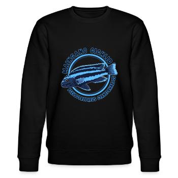 Cichlide Maingano Buntbarsch Malawi Mbuna Aquarium - Stanley/Stella Unisex Bio-Sweatshirt CHANGER  - Schwarz - Vorne - Nik (191cm) & Marisol (170cm)
