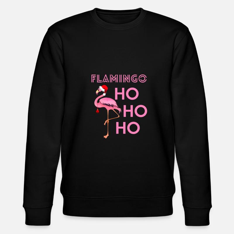 Flamingo Hohoho - Stanley/Stella CHANGER Unisex Organic Sweatshirt - black