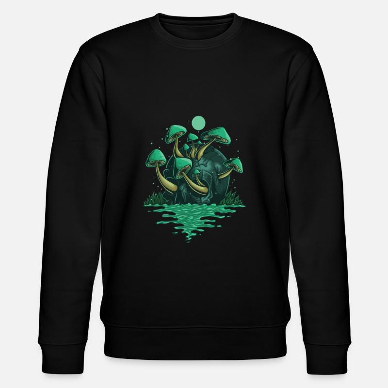 Champignon Champignons Vert - Sweat bio CHANGER Stanley/Stella Unisexe - noir