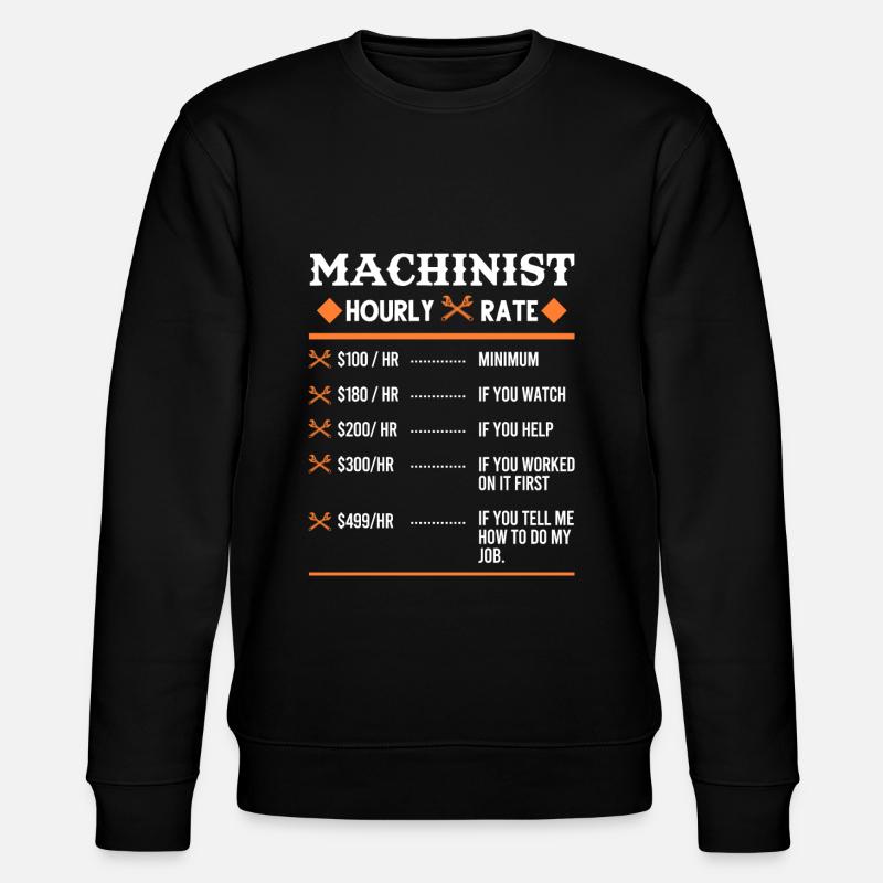 Mécanicien usinage cadeau machiniste - Sweat bio CHANGER Stanley/Stella Unisexe - noir