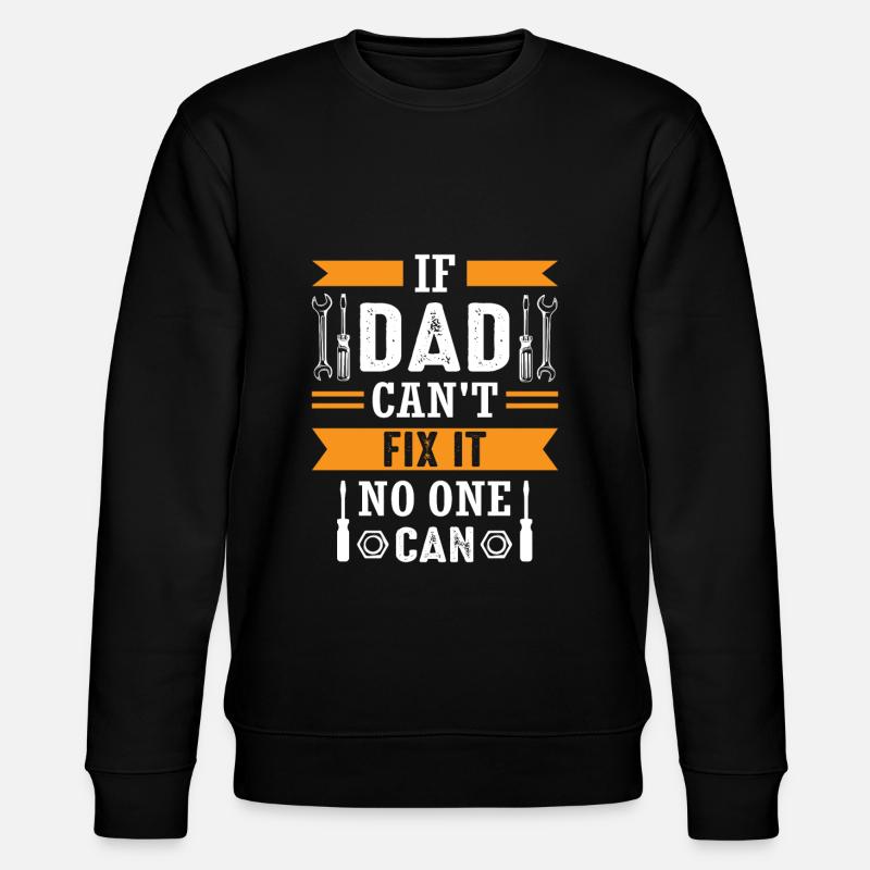 Papa Papa Papa Geschenk - Stanley/Stella Unisex Bio-Sweatshirt CHANGER - Schwarz