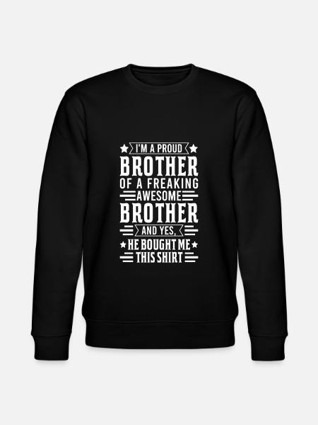 Bruder Familie Bruder Geschenk - Stanley/Stella Unisex Bio-Sweatshirt CHANGER  - Schwarz