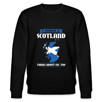 Schottland Flagge Schottland Geschenk - Stanley/Stella Unisex Bio-Sweatshirt CHANGER  - Schwarz - Vorne - Nik (191cm) & Marisol (170cm)