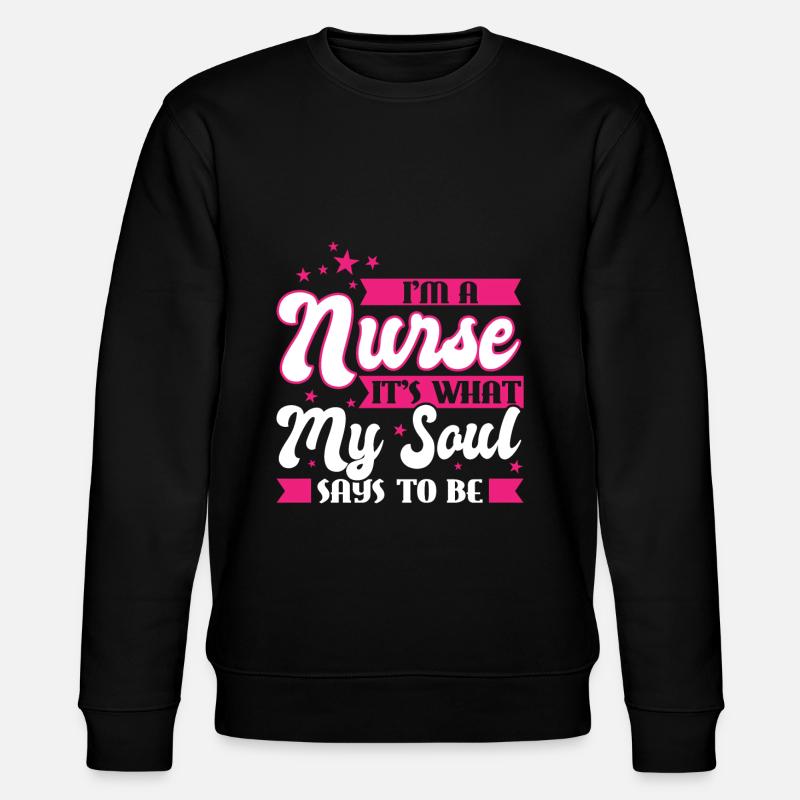 Krankenschwester Krankenschwester Geschenk - Stanley/Stella Unisex Bio-Sweatshirt CHANGER  - Schwarz