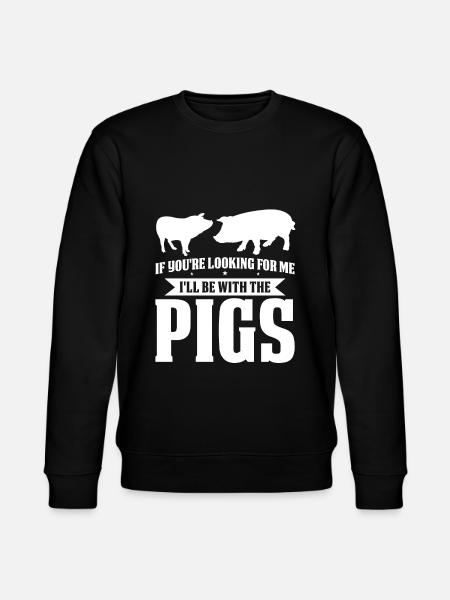 Pigs pig animal lover gift - Stanley/Stella CHANGER Unisex Organic Sweatshirt - black