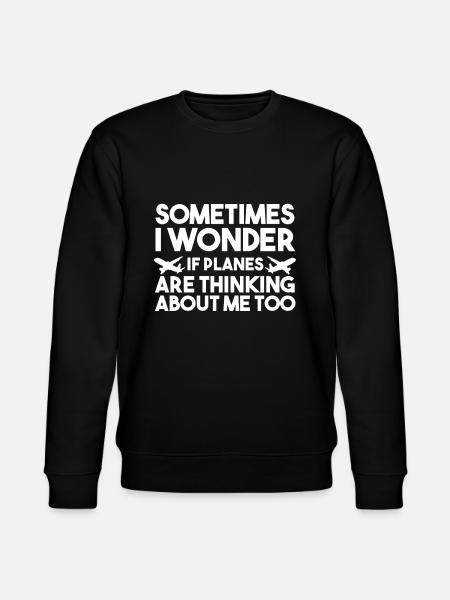 Airplane Pilot Airplane Gift - Stanley/Stella CHANGER Unisex Organic Sweatshirt - black
