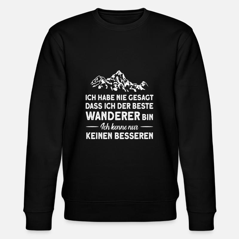Wandern Wander Wanderer Geschenk - Stanley/Stella Unisex Bio-Sweatshirt CHANGER  - Schwarz