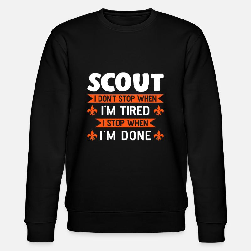 Scouting Scouting Mountains Geschenk - Stanley/Stella Unisex Bio-Sweatshirt CHANGER  - Schwarz