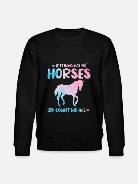 Horses Horses Gift - Stanley/Stella CHANGER Unisex Organic Sweatshirt - black