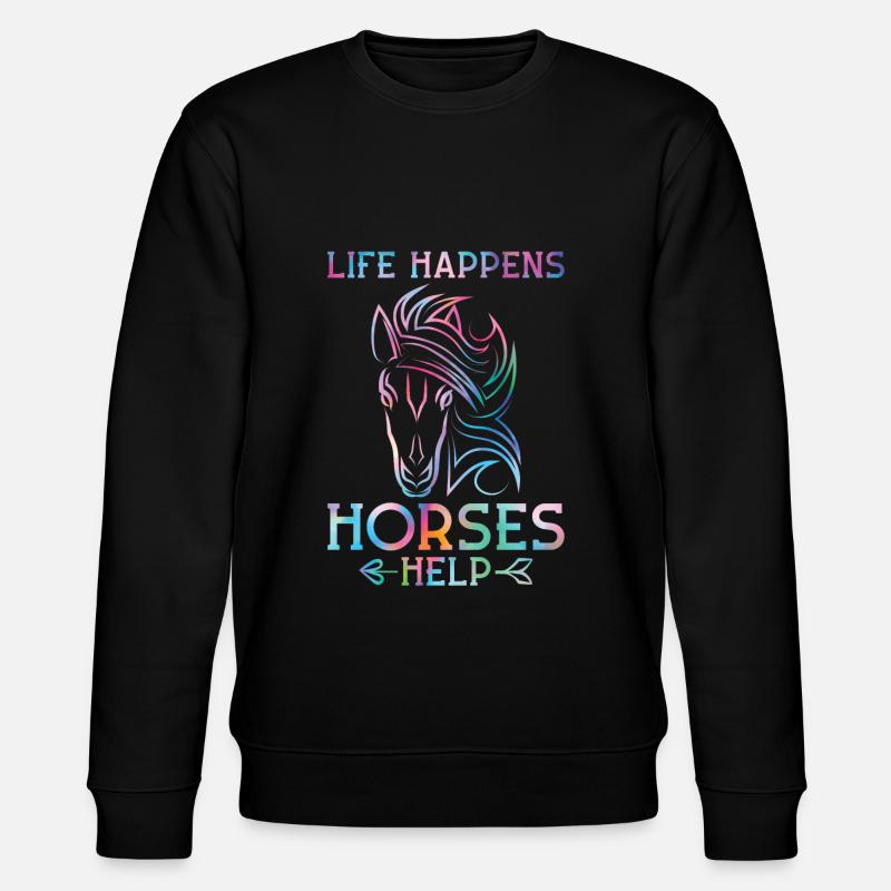 Chevaux cadeau - Sweat bio CHANGER Stanley/Stella Unisexe - noir