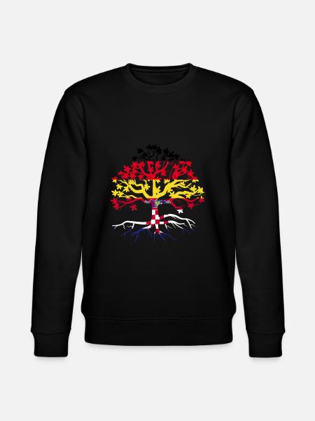 German Croatian Roots German Gift - Stanley/Stella CHANGER Unisex Organic Sweatshirt - black