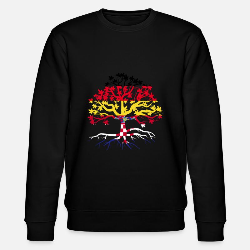 German Croatian Roots German Gift - Stanley/Stella CHANGER Unisex Organic Sweatshirt - black
