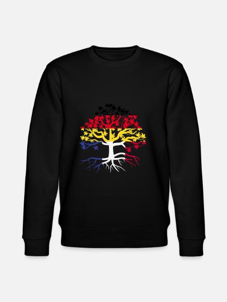 German French Roots German Gift - Stanley/Stella CHANGER Unisex Organic Sweatshirt - black