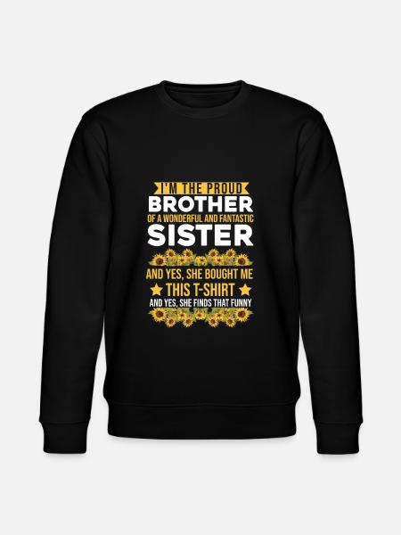 Brother & Sister Brother Siblings Gift - Stanley/Stella CHANGER Unisex Organic Sweatshirt - black
