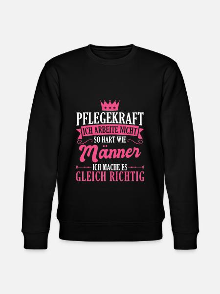 Pflegekraft Pflegepersonal Pflegekräfte Geschenk - Stanley/Stella Unisex Bio-Sweatshirt CHANGER - Schwarz