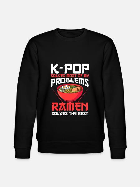 K-Pop & Ramen K-Pop Gift - Stanley/Stella CHANGER Unisex Organic Sweatshirt - black