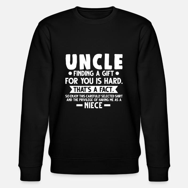 Onkel Nichte Geschenk Onkel Geschenk - Stanley/Stella Unisex Bio-Sweatshirt CHANGER  - Schwarz