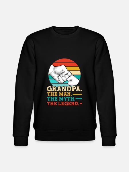 Grandpa grandpa gift - Stanley/Stella CHANGER Unisex Organic Sweatshirt - black