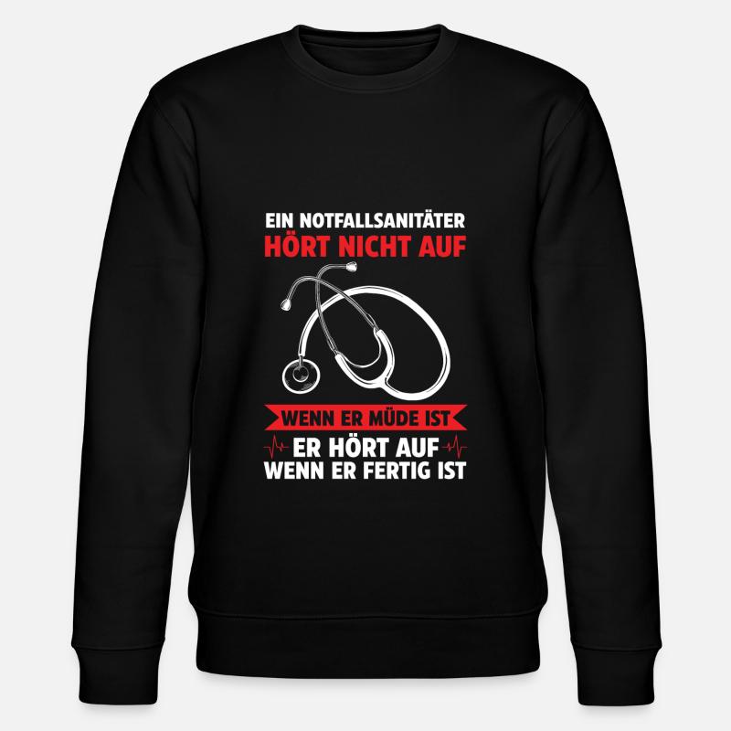 Notfallsanitäter Rettungssanitäter Geschenk - Stanley/Stella Unisex Bio-Sweatshirt CHANGER - Schwarz