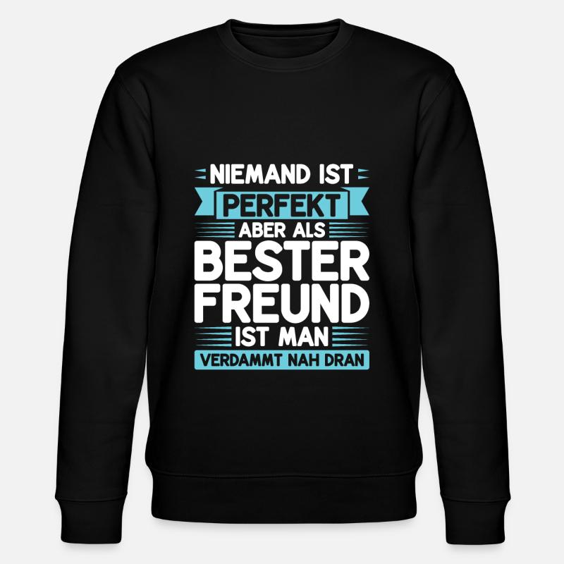 Bester Freund Freunde Geschenk - Stanley/Stella Unisex Bio-Sweatshirt CHANGER - Schwarz