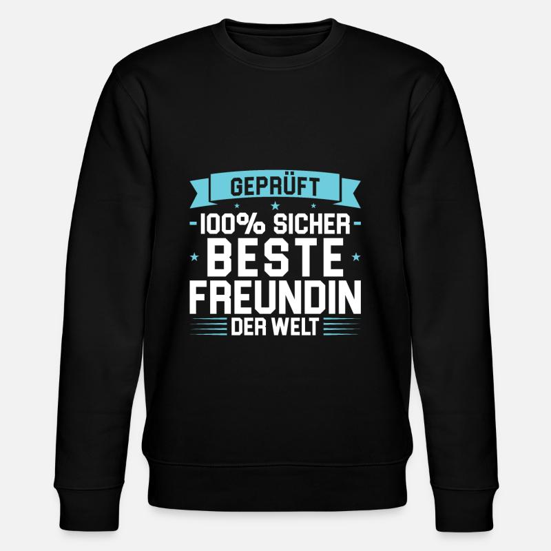 Bester Freund Freundschaft Freunde Geschenk - Stanley/Stella Unisex Bio-Sweatshirt CHANGER  - Schwarz