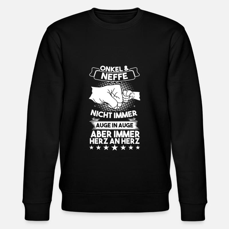 Onkel Neffe Partnerlook Geschenk - Stanley/Stella Unisex Bio-Sweatshirt CHANGER  - Schwarz