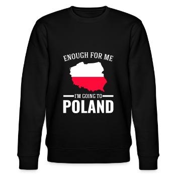 Polnische Polen Polnische Flagge Geschenk - Stanley/Stella Unisex Bio-Sweatshirt CHANGER  - Schwarz - Vorne - Nik (191cm) & Marisol (170cm)