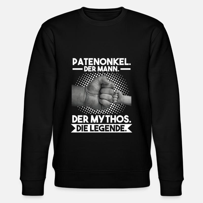 Patenonkel Taufpate Taufkind Geschenk - Stanley/Stella Unisex Bio-Sweatshirt CHANGER  - Schwarz