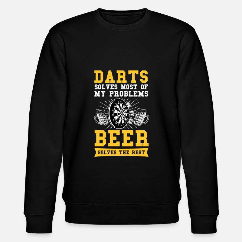Dart Dartspieler Dartboard Geschenk - Stanley/Stella Unisex Bio-Sweatshirt CHANGER - Schwarz