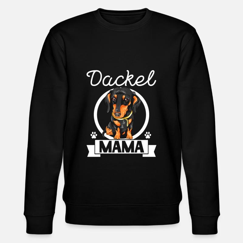Dackel Mama Dackel Geschenk - Stanley/Stella Unisex Bio-Sweatshirt CHANGER  - Schwarz