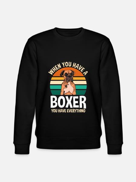 Boxer Boxer Gift - Stanley/Stella CHANGER Unisex Organic Sweatshirt - black