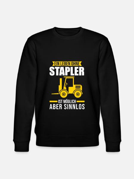 Stapler Staplerfahrer Gabelstapler Geschenk - Stanley/Stella Unisex Bio-Sweatshirt CHANGER - Schwarz