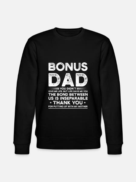 Stepfather Bonus Father Father Gift - Stanley/Stella CHANGER Unisex Organic Sweatshirt - black