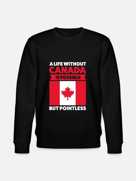 Canada Canadian Canada Gift - Stanley/Stella CHANGER Unisex Organic Sweatshirt - black