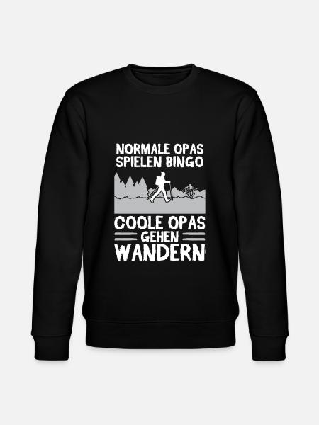 Wanderer Opa Bergsteiger Geschenk - Stanley/Stella Unisex Bio-Sweatshirt CHANGER  - Schwarz