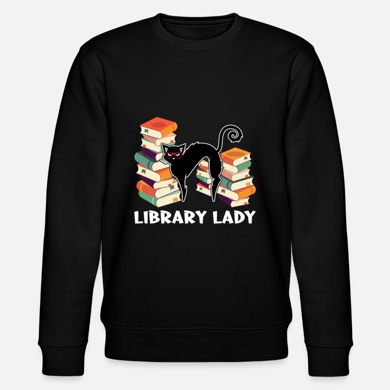 Library Librarian Libraries Gift - Stanley/Stella CHANGER Unisex Organic Sweatshirt - black