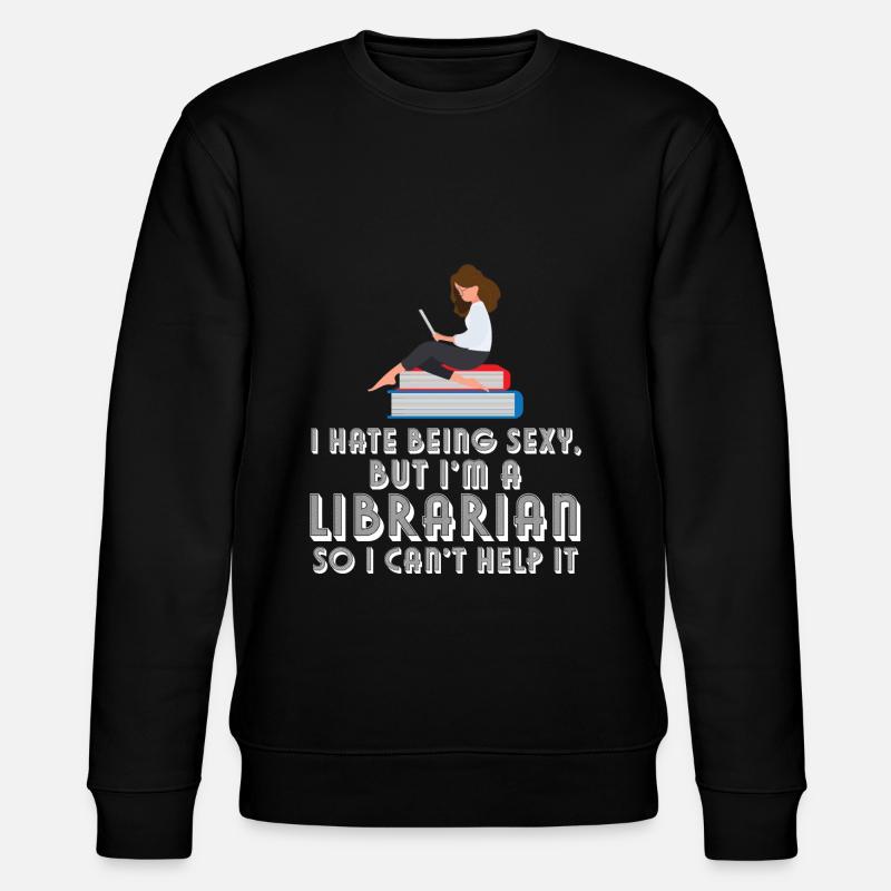 Bibliothek Bibliothekar Bibliotheken Geschenk - Stanley/Stella Unisex Bio-Sweatshirt CHANGER  - Schwarz