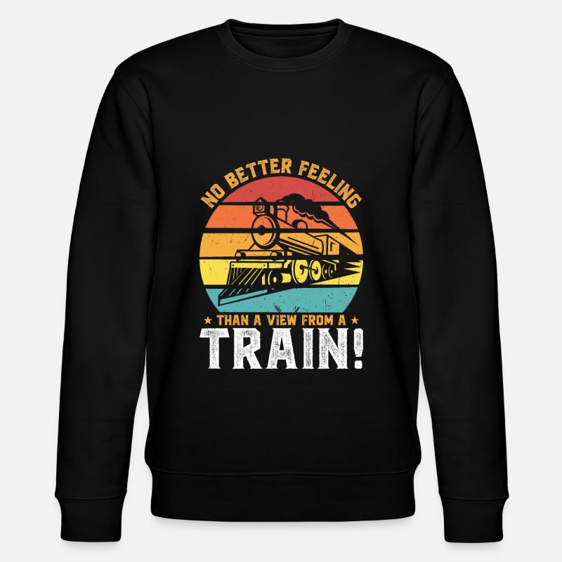 Train Trains Railway Gift - Sweat bio CHANGER Stanley/Stella Unisexe - noir