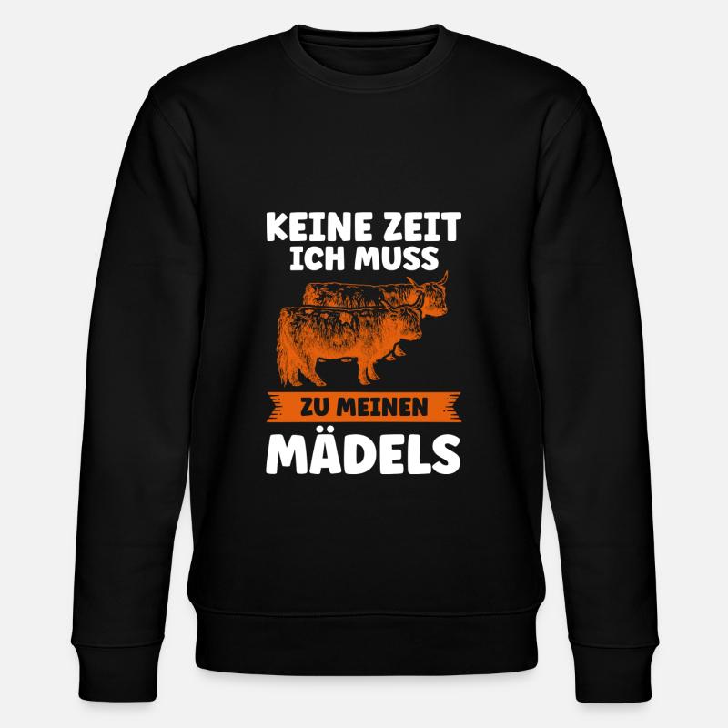 Kuh Kühe Kuh Geschenk - Stanley/Stella Unisex Bio-Sweatshirt CHANGER  - Schwarz