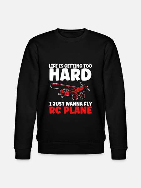 RC Airplane Airplane Airplane Gift - Stanley/Stella CHANGER Unisex Organic Sweatshirt - black