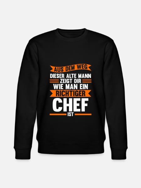 Chef Leiter Direktor Geschenk - Stanley/Stella Unisex Bio-Sweatshirt CHANGER - Schwarz