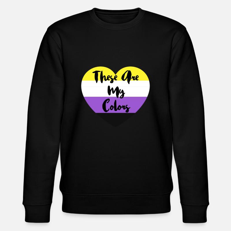 Non-binary non-binary flag LGBTQ gift - Stanley/Stella CHANGER Unisex Organic Sweatshirt - black