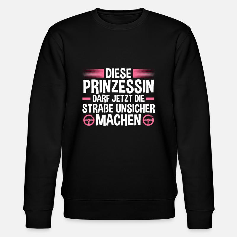 Führerschein Fahrschule Fahrschüler Geschenk - Stanley/Stella Unisex Bio-Sweatshirt CHANGER  - Schwarz