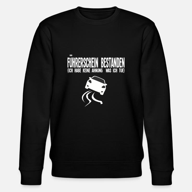 Führerschein Fahrschule Fahranfänger Geschenk - Stanley/Stella Unisex Bio-Sweatshirt CHANGER  - Schwarz
