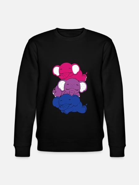 Bisexual Elephant Bisexual - Stanley/Stella CHANGER Unisex Organic Sweatshirt - black