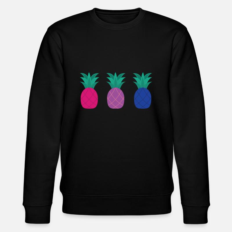 Bisexual Pineapple Bisexual Pineapple - Stanley/Stella CHANGER Unisex Organic Sweatshirt - black