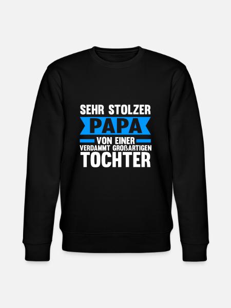 Papa Tochter Töchter Geschenk - Stanley/Stella Unisex Bio-Sweatshirt CHANGER - Schwarz